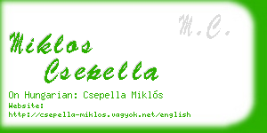 miklos csepella business card