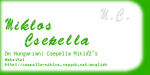 miklos csepella business card